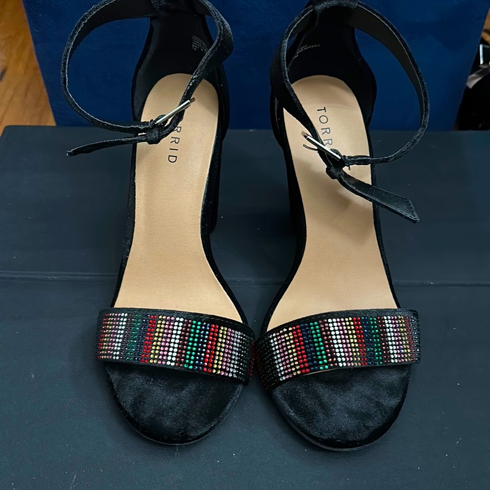 Torrid Velvet heeled sandals size 9